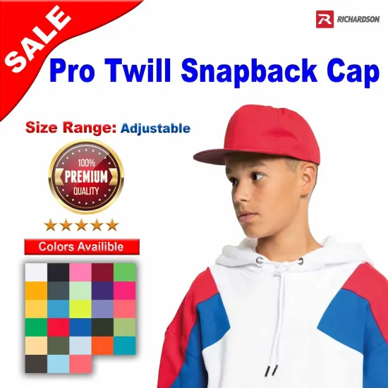 Richardson&reg; Pro Twill Snapback Cap Red {2}