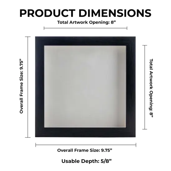 Elegant Charcoal Wood Shadow Box Frame with Acrylic Front - White Suede Backing, 30 Sizes {1}