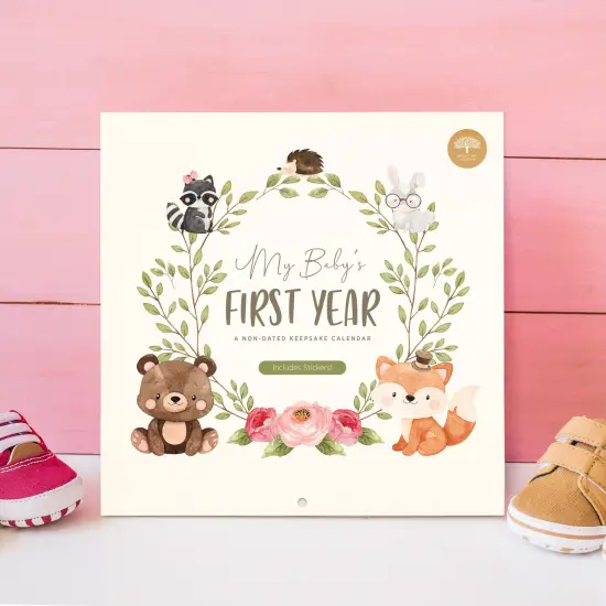1st Year Tracker - First Year Book - Journal Album to Capture Precious Moments - Milestone Keepsake for Baby Girl or Boy - Includes Stickers {1}