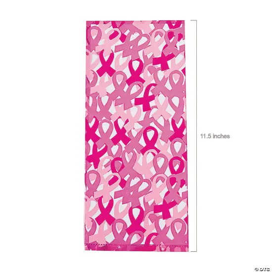 5 3/4" x 11 1/2" Breast Cancer Awareness Cellophane Treat Bags - 12 Pc. {3}