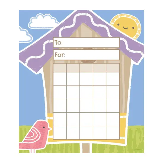 Garden Birdhouse Incentive Pad, 36 Sheets, Pack of 3 {4}