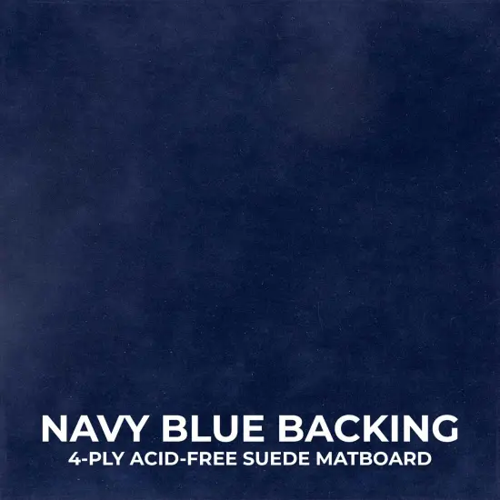 Elegant Charcoal Wood Shadow Box Frame with Acrylic Front - Navy Blue Suede Backing, 30 Sizes {5}