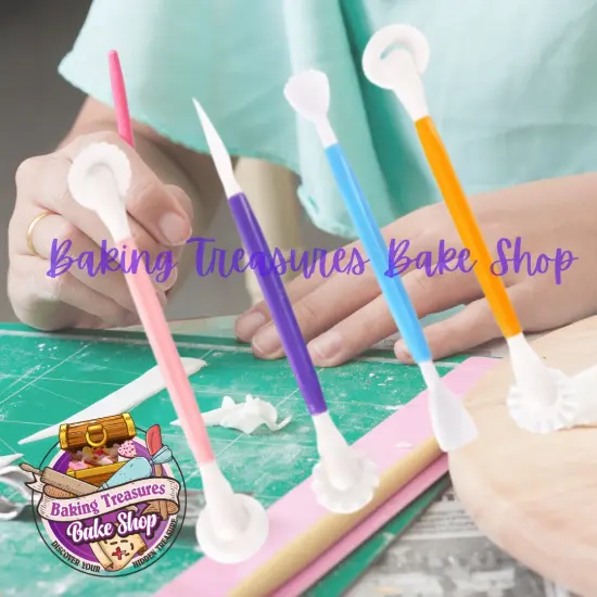 4 Pcs DOUBLE SIDED Fondant Tools {4}