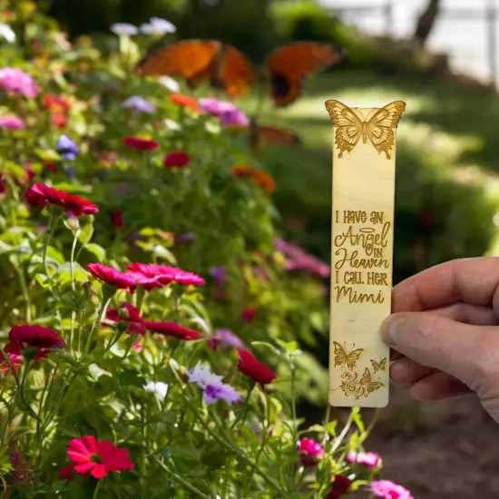Bookmark - I have an angel in heaven I call her Mimi - Birch wood {2}