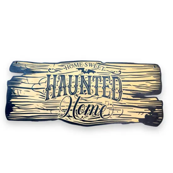 Sign - BLACK - CUSTOM Home Sweet Haunted Home - Sign {2}