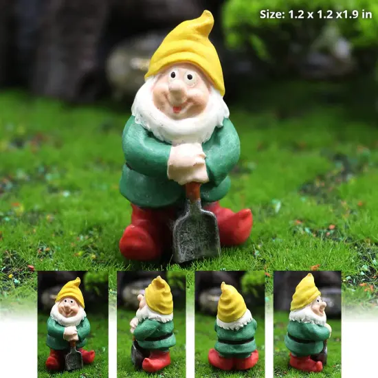 7 Pieces Fairy Garden Accessories, Garden Gnome Figurines , Miniature Gnome Figurines for Plant Pots Decor, Home Decoration, Fairy Garden {4}
