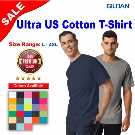 Gildan&reg; Ultra Cotton Short Sleeve Crew-Neck T-Shirt Heat Sapphire {2}