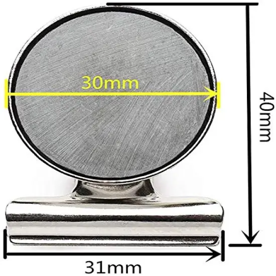 20 Pieces Fridge Refrigerator Magnets, Strong Magnetic Clips for Whiteboard, Office, Locker, Photo Displays, Heavy Duty Magnetic Clips (30mm Wide) {3}