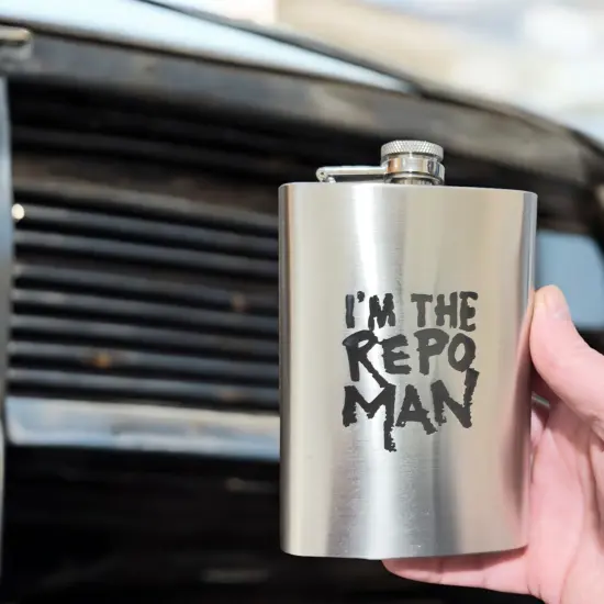 8oz I'm the Repo Man Stainless Steel Flask {3}