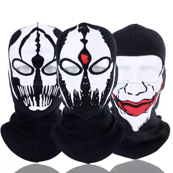 Kitcheniva Halloween Scary Joker Cosplay Skull Balaclava Hat {2}