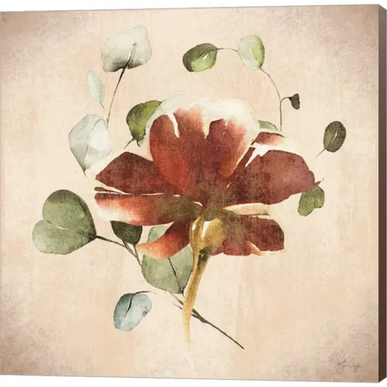 Vintage Floral Embrace by Yass Naffas Designs 12" x 12" Canvas Wall Art {1}