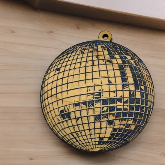 Ornament - Black - Disco Ball {3}