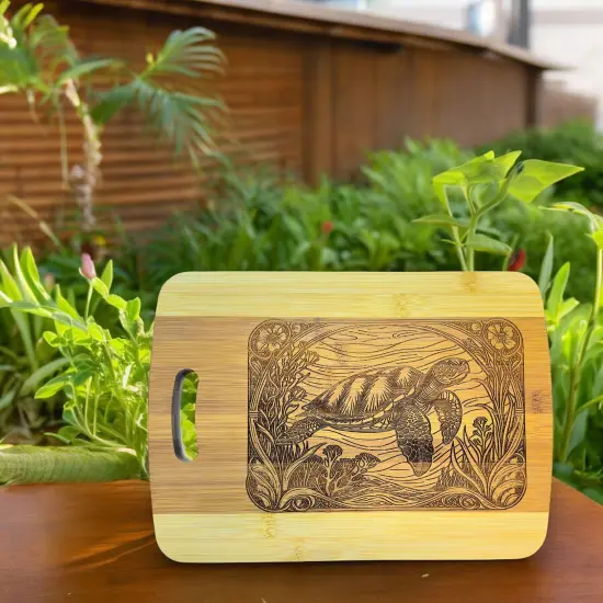 Bamboo - Sea Turtle Cutting Board 14''x9.5''x.5'' {3}