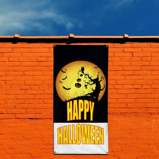 Kitcheniva Happy Halloween Vertical Vinyl Banner {4}