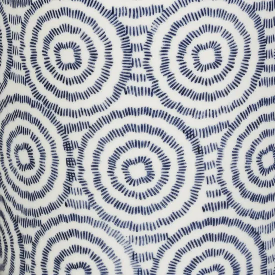 AA Importing Blue and White Circles Cylindrical Jar with Lid {3}