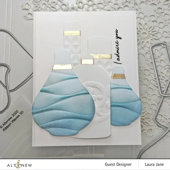 Ribbon Waves 3D Embossing Folder {6}