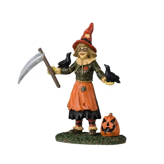 Lemax Spooky Town Halloween Village Accessory Crow Mother Scarecrow Figurine {1}