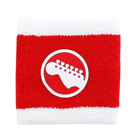 Scott Pilgrim Red & White Guitar Athletic Wristband {1}