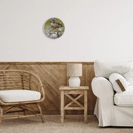 Stupell Industries Blue Winged Teal Duck Circular Wall Plaque Design by Rod Lawrence {2}