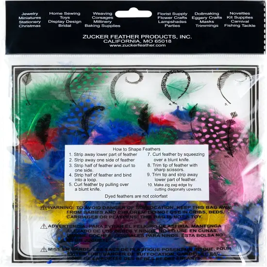 Zucker Guinea Hen Plumage Feathers .1oz-Vibrant {4}