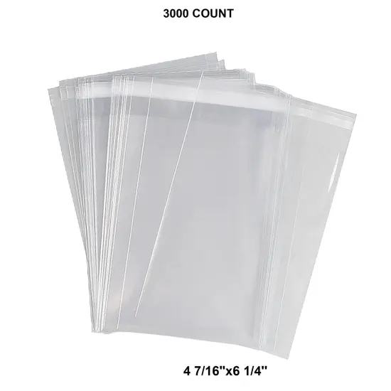 Lip & Tape Plastic Bags 1.2 Mil 4 7/16'' x 6 1/4'' {1}