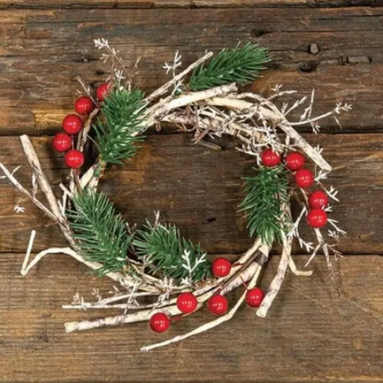 Snowy Red Berry & Birch Ring {2}