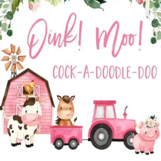 Cute Farm scene Edible Icing Image Cake cupcake topper for 1/4 sheet cake or larger {1}