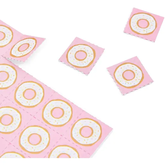 36 Pack Donut Bingo Cards for Girl Birthday Party, Donut Grow Up Game for Family (5 x 7 Inches) Pink {3}