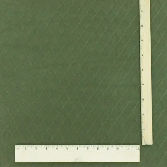 Herbal Green Famous Maker Diamond Jacquard Stretch Activewear Knit Fabric By the Yard {5}