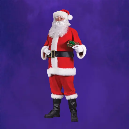 Fun World Red and White Regency Santa Claus Christmas Costume Suit - Large {4}