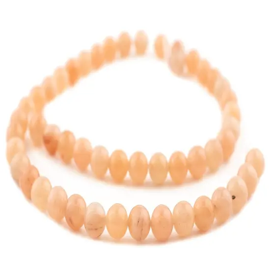 The Bead Chest Peach Orange Round Aventurine Beads (8mm) {3}