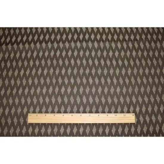 Deep Brown/Ivory Wool Blend Abstract Damask Decor Fabric By the Yard {2}