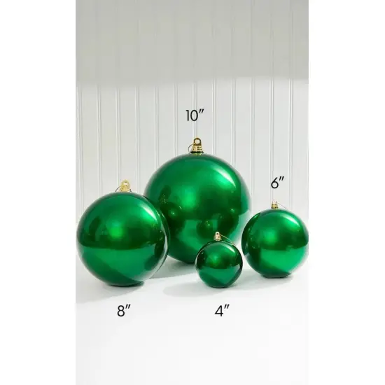 4" Green Candy Apple Ball Ornament {3}