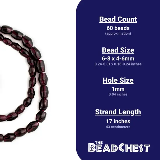 The Bead Chest Bicone Garnet Beads (4-6mm) {4}