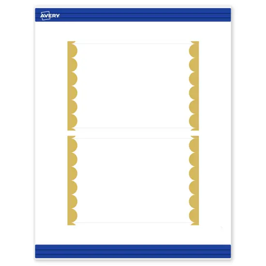Avery Printable Rectangle Postcards, Gold Edge Dots, 4" x 6", Matte White Rectangle Postcards, Laser/Inkjet, 20ct, Great for Postcards {1}