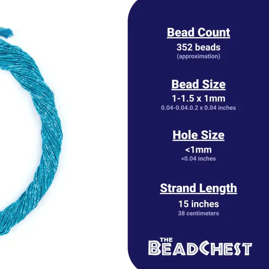 The Bead Chest Extra Tiny Blue Turquoise Cylinder Beads 1mm Afghanistan Gemstone 15 Inch Strand {4}