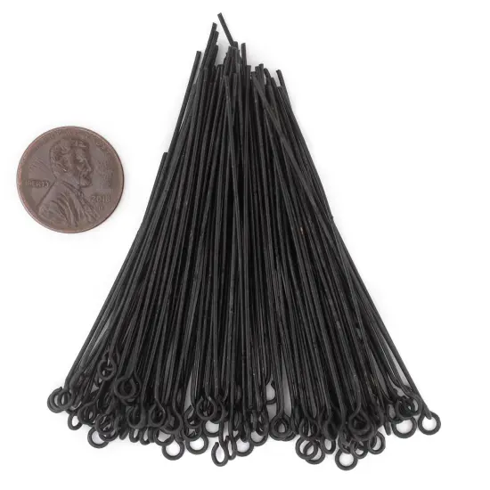 The Bead Chest Midnight Brass 21 Gauge 2.5 Inch Eye Pins (Approx 100 pieces) {2}