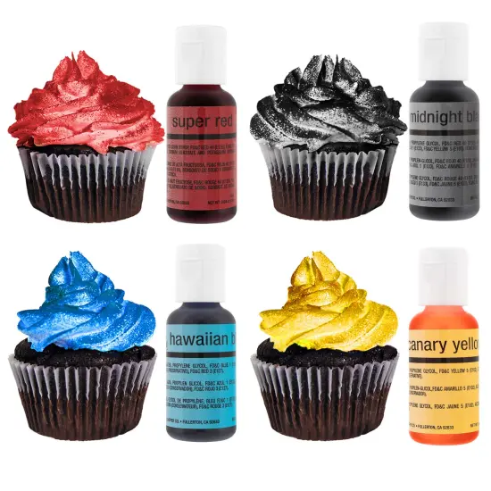 Cake Decorating Airbrushing System Kit with 4 Chefmaster Food Colors, Gravity Feed Dual-Action Airbrush, Air Compressor, Hose, How-To-Airbrush Guide {5}