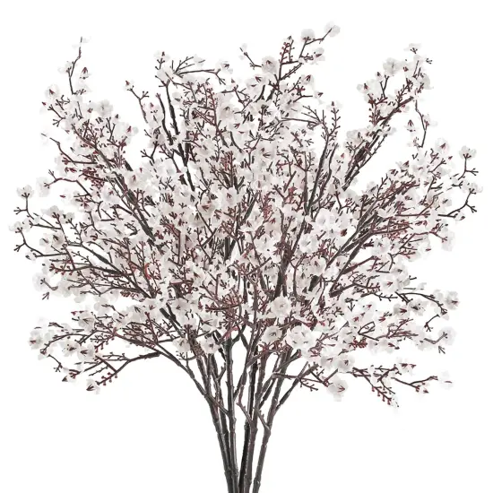 Babys Breath Artificial Flowers 6 Bundles White Fake Silk Flowers Faux Gypsophila Bouquets Real Touch Fake Flowers Bulk for Home Decor DIY Wedding Party Table Centerpieces Decor {1}