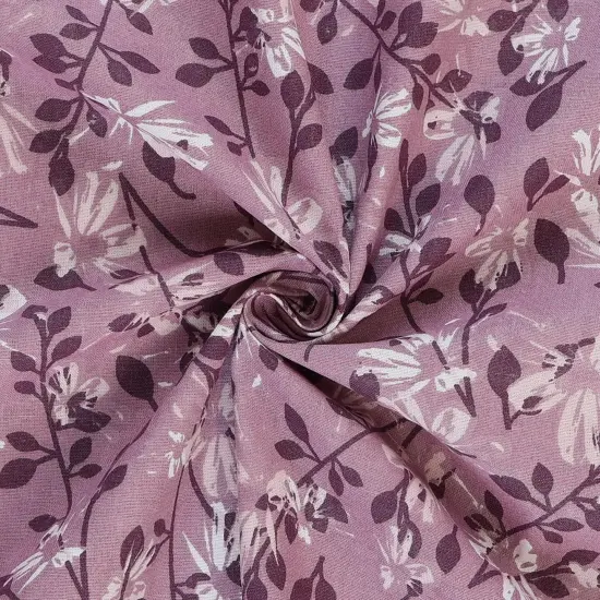 Mook Fabrics Aster Floral Cotton Fabric [108 in. Wide] - By The Yard Elderberry {2}