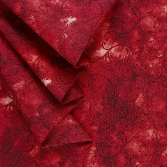 Mook Fabrics Elegance Cotton Fabric [45 in. Wide] - By The Yard Red {2}
