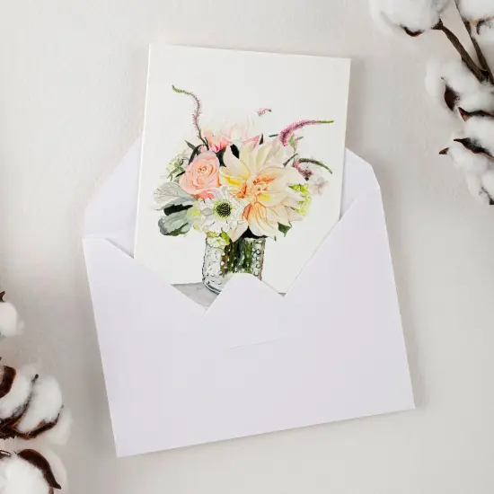 New York Central Folded Watercolor Cards with Envelopes - 5" x 7" - 10-Pack - 140lb Cold Pressed, Bright White 100% Cotton - Archival Acid-Free Watercolor Paper Cards for Artists {3}