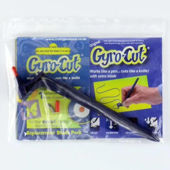 Gyro-Cut Cutting Tool with extra Blade Kit - Rotating Cutting Nib & Dual Bearings for Paper, Mylar, Vinyl and More (Gyro Cut with extra spare nib) {3}