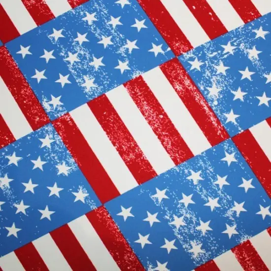 USA Flag Printed Spandex Fabric {2}