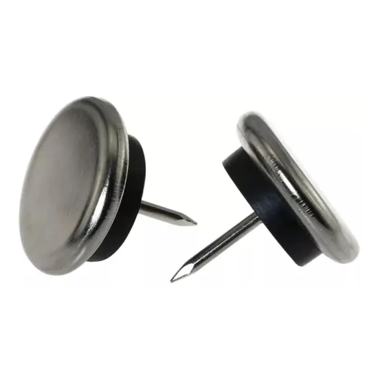 Kitcheniva 7/8" Nickel Base Metal Nail-On Glides For Wood Furnitures Crafts {3}