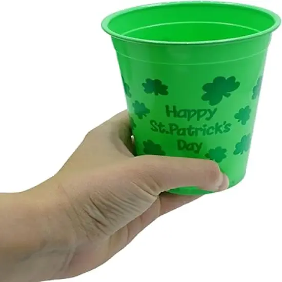 50 Pcs St Patricks Day Party Cups Disposable Plastic 16 Oz Bulk Party Supplies for Kids Adults By 4E&rsquo;s Novelty {4}