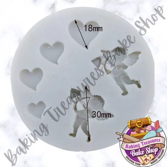 Cupid & Hearts Silicone Molds {2}