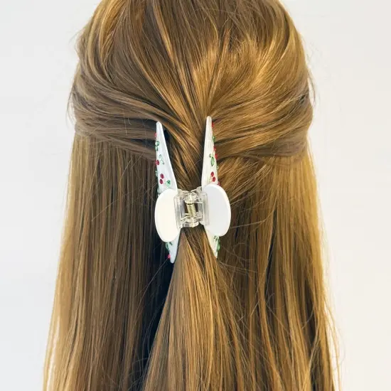 Wrapables Shimmering Rhinestone Hair Claw Clip for Women, Hair Accessories for Women, Cherries {6}