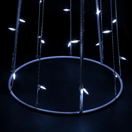 Northlight LED Lighted Outdoor Christmas Cone Tree with Star - 6' - Pure White Lights {6}