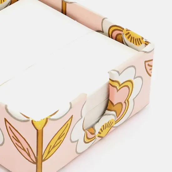 Handmade Paper Memo Slip Gift Box - Peach-3 X 1.5 Inch {4}